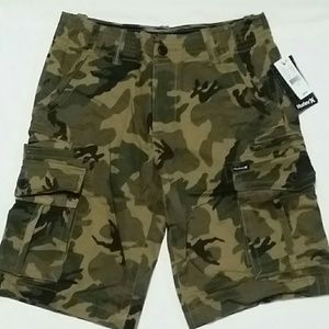 Mens Hurley Cargo Shorts Camouflage